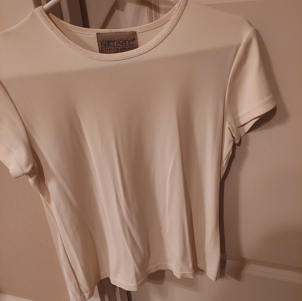 EUC cream shirt,  petite